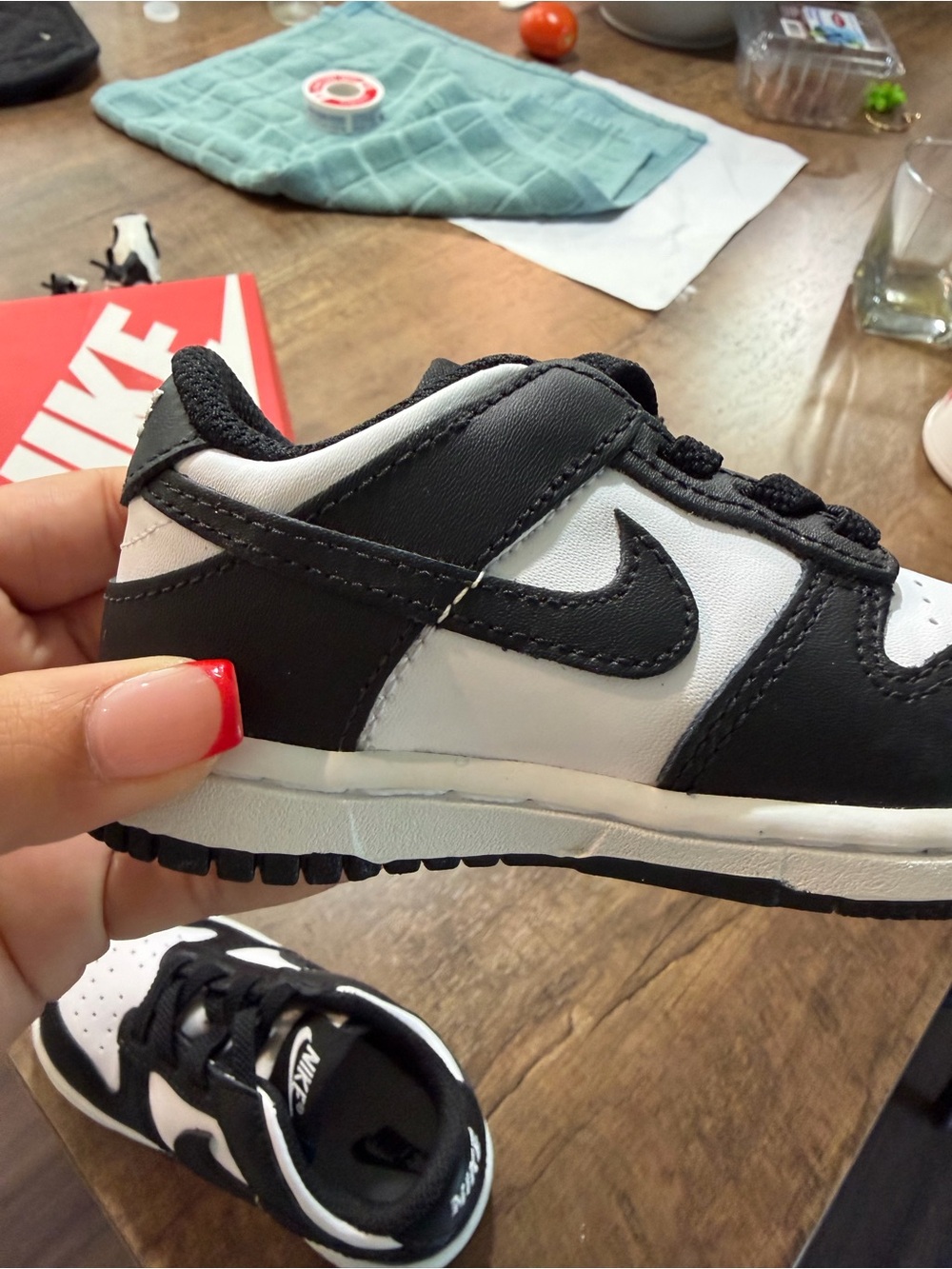 Nike Kids Black and White Low-Top Sneakers